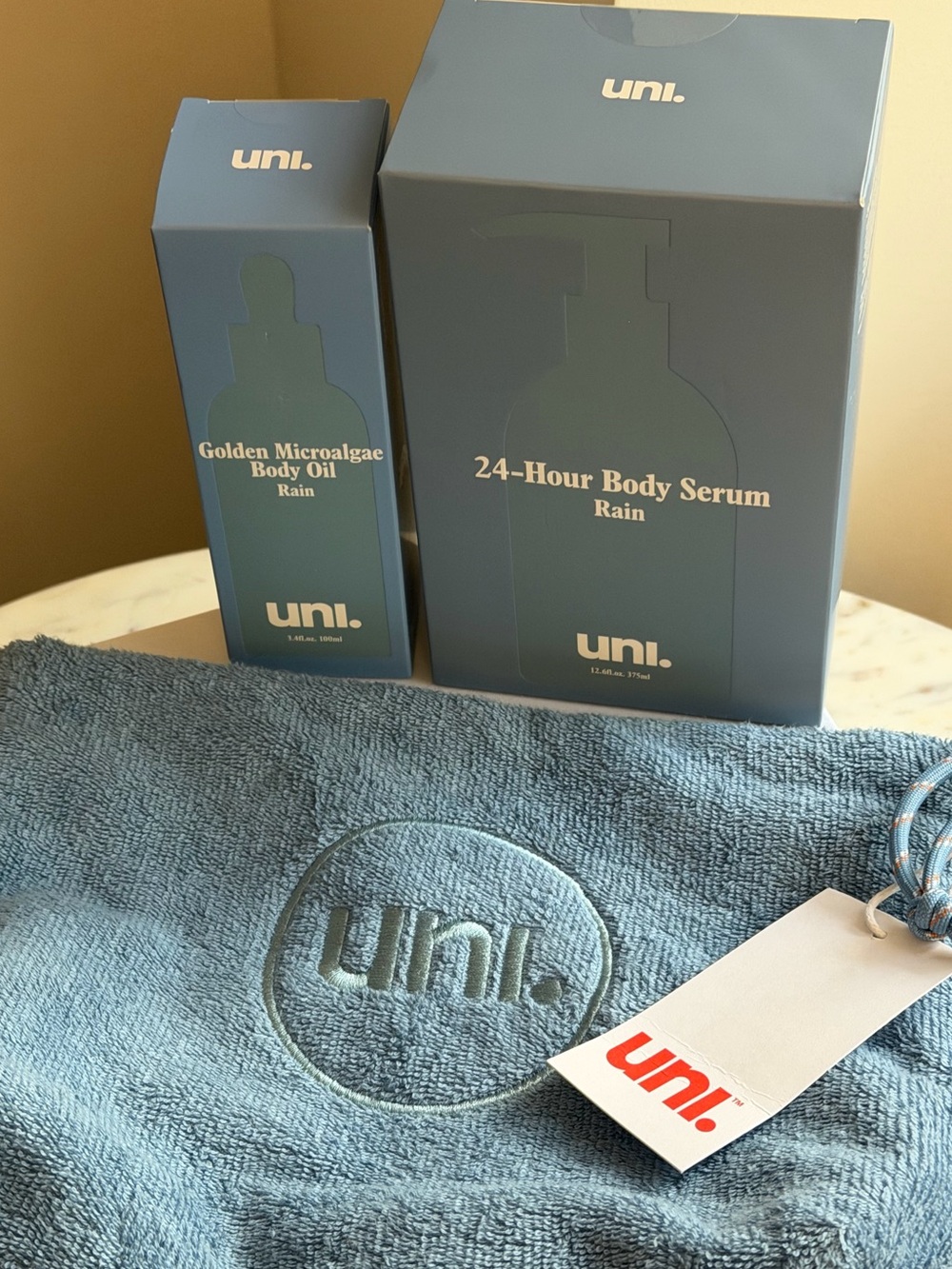 NEW Uni "Rain" Body Care Set | NYC Pop-Up Exclusive | Full Sized Serum & Oil